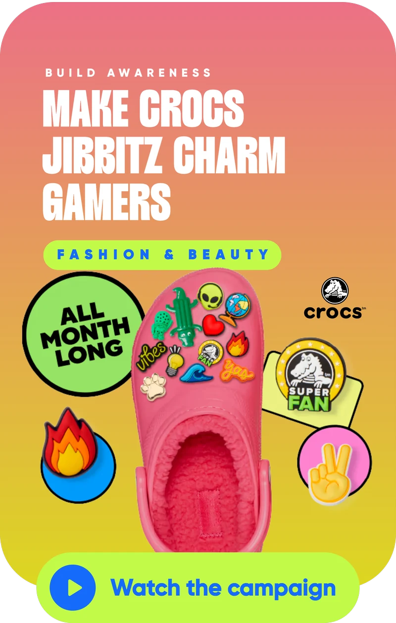 Crocs case study: MAKE CROCS JIBBITZ CHARM GAMERS