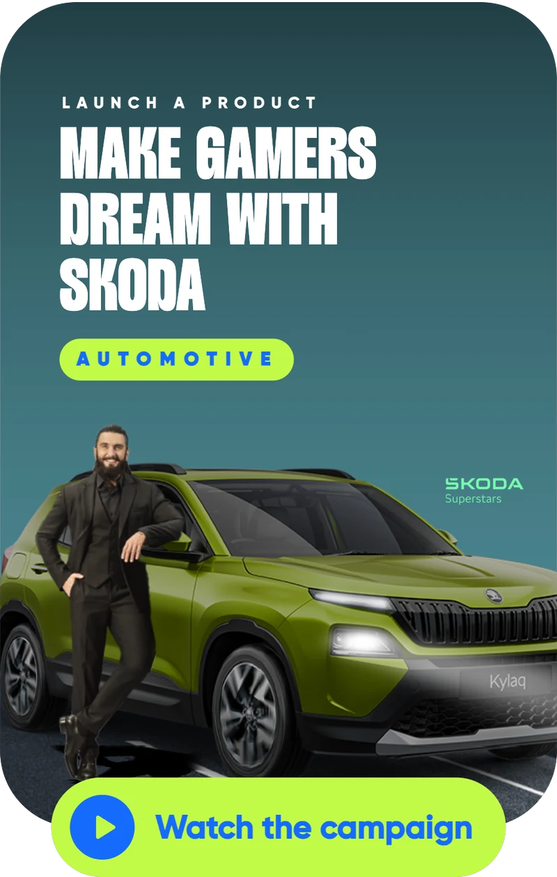 Skoda Kylaq case study: MAKE GAMERS DREAM WITH SKODA