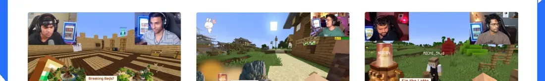 Three Minecraft mini-game screenshots with Nescafé branding
